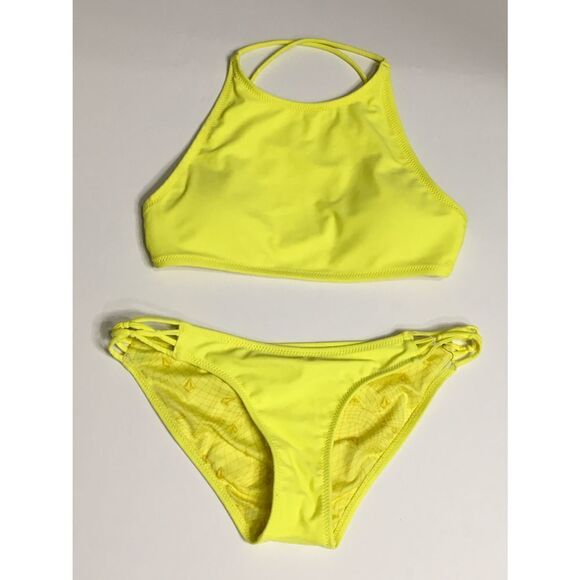 New. Volcom yellow Strappy bikini. - Picture 5 of 7